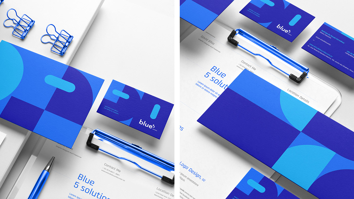 Blue 5 Solutions公司LOGO設(shè)計(jì)