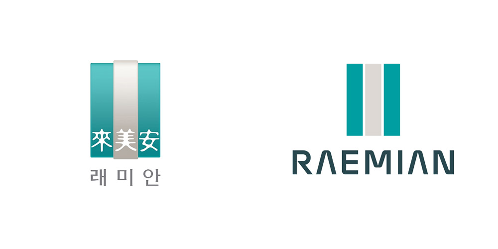 來美安新舊LOGO對比（左舊右新）